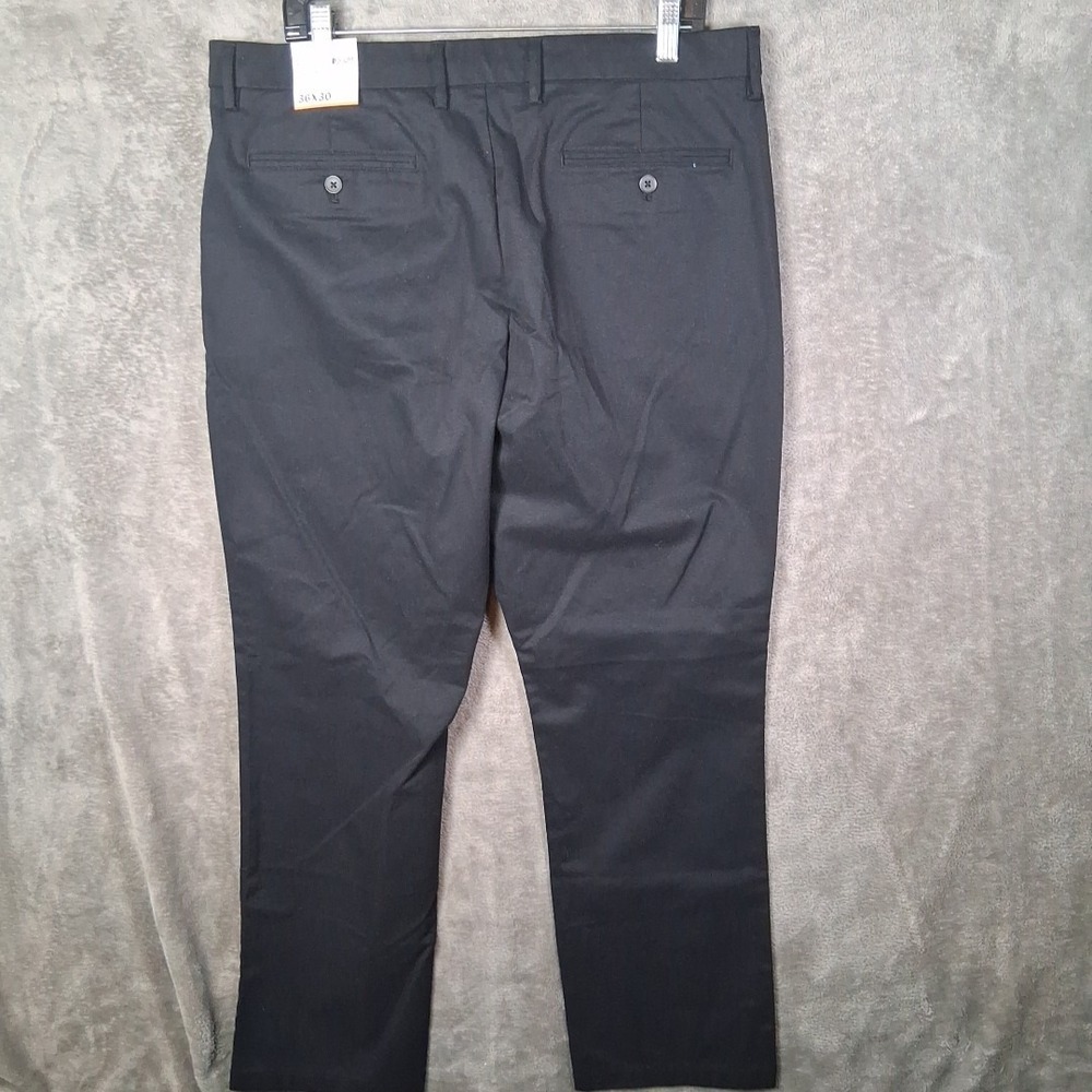 NWT Old Navy Ultimate Khaki Pants Men 36x30 Black Straight Fit Stretchable - Picture 6 of 8